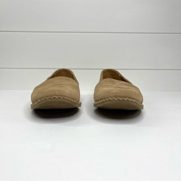 Franco Sarto Jasmine Leather Suede Slip On Flat Sandstone 8 Loafer - Picture 6 of 15